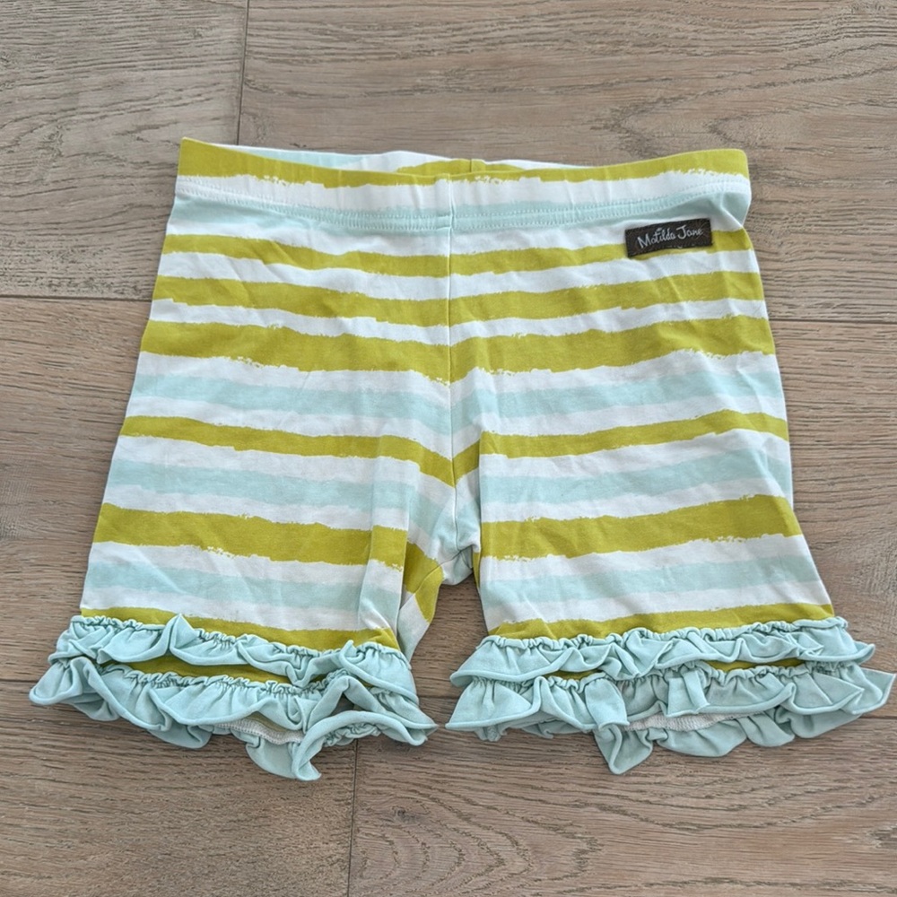 Matilda Jane Green and White Ruffle Shorties